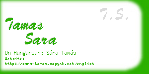 tamas sara business card